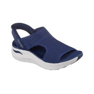 Skechers Hands Free Slip-ins Arch Fit 2.0 slingback-sandal med stickad rem och vadderad innersula för komfort och stöd.