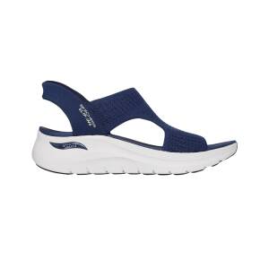 Skechers Hands Free Slip-ins Arch Fit 2.0 slingback-sandal med stickad rem och vadderad innersula för komfort och stöd.