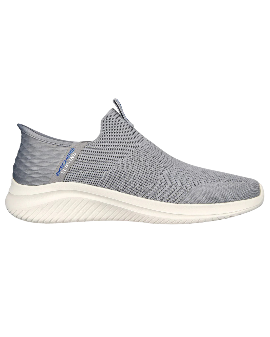 Slip-ins Ultra Flex 3.0 Smooth Step grå slip-on skor med handsfree-häl och Stretch Fit för maximal komfort.