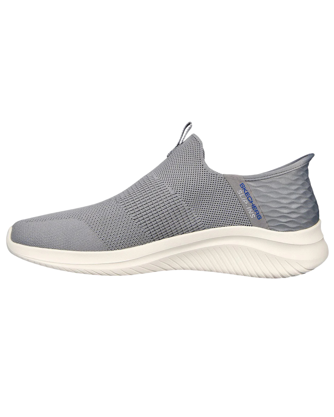 Slip-ins Ultra Flex 3.0 Smooth Step grå slip-on skor med handsfree-häl och Stretch Fit för maximal komfort.