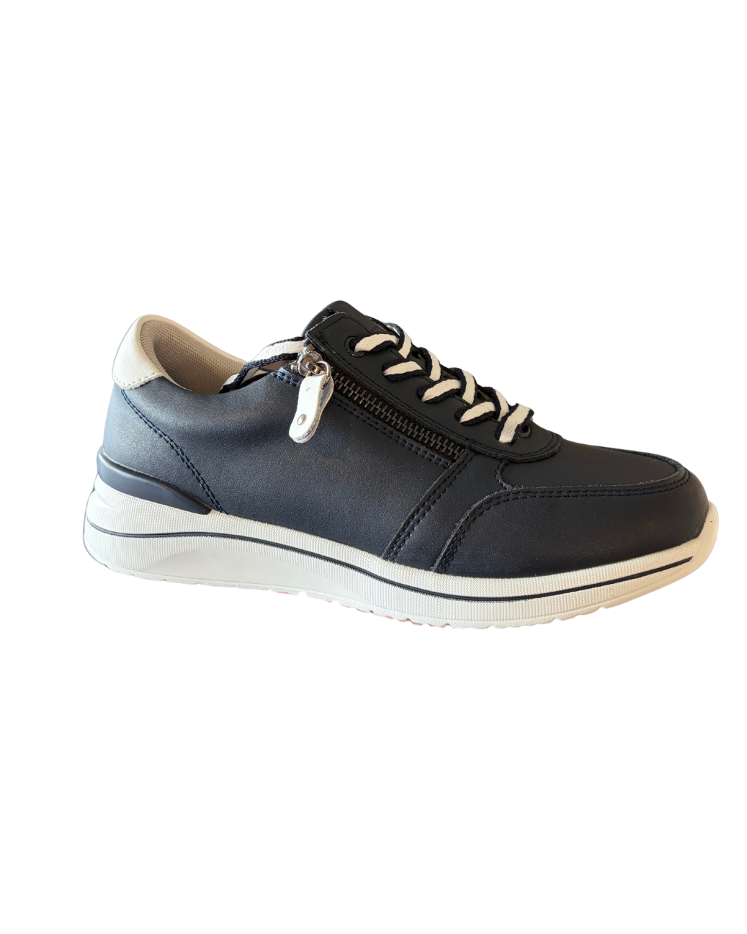 Bekväm Soft Comfort damsneaker i navy med lätt dämpning och stabil passform
