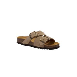 Tvåbands sandal med handsydda pärlor och hälrem samt anatomisk Bioprint fotbädd