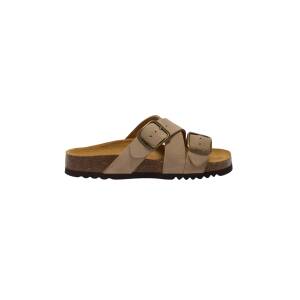 Tvåbands sandal med handsydda pärlor och hälrem samt anatomisk Bioprint fotbädd