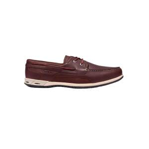 Orson Harbour boat shoe i brunt läder med halksäker sula för segling och marina miljöer.