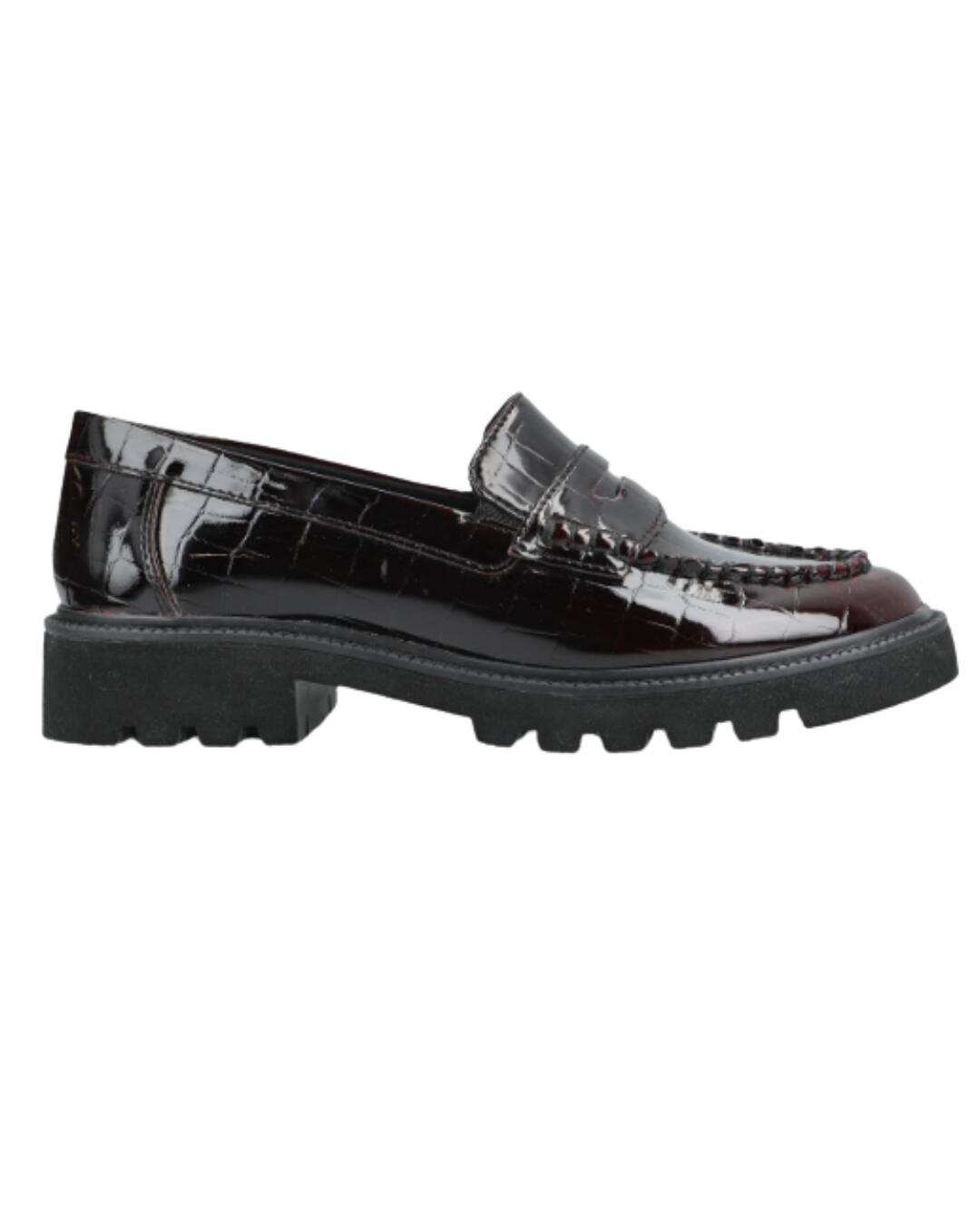 Jana - Loafers Bordeaux Croco