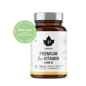 Pureness Premium D-vitamin 100 µg D3 i mjuk kapsel