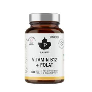 Pureness Vitamin B12 + Folat sugtabletter med hallonsmak