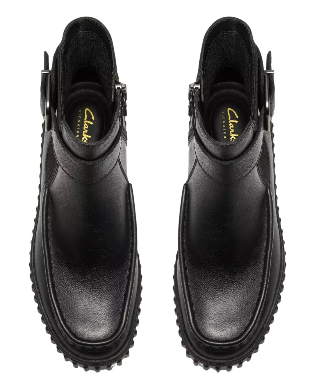 Svart Clarks Torhill Buckle Chelsea-känga i nubuck med spänndetalj
