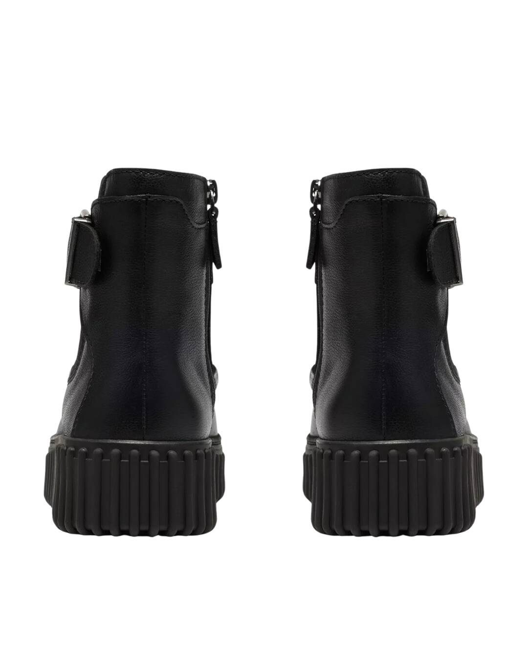 Svart Clarks Torhill Buckle Chelsea-känga i nubuck med spänndetalj