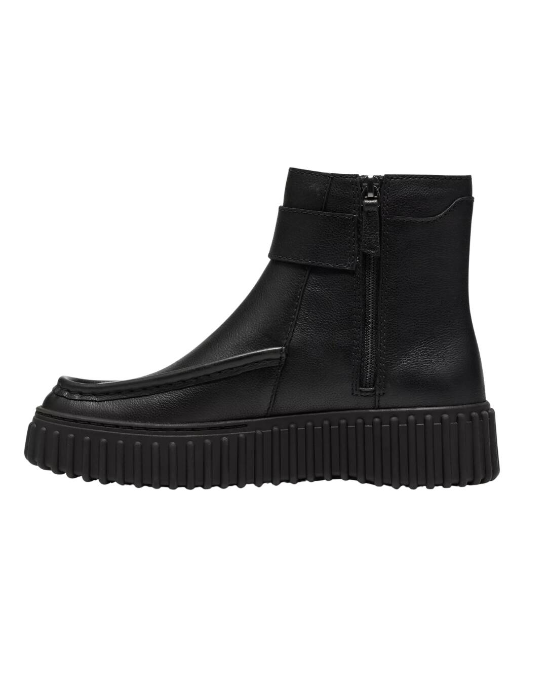Svart Clarks Torhill Buckle Chelsea-känga i nubuck med spänndetalj
