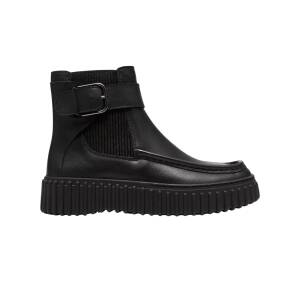 Svart Clarks Torhill Buckle Chelsea-känga i nubuck med spänndetalj
